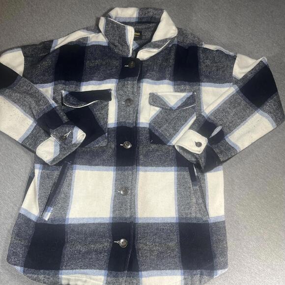CI SONO Outerwear Men's Medium Flannel Jacket White, and Gray Plaid Model FHKT01 - Picture 1 of 6